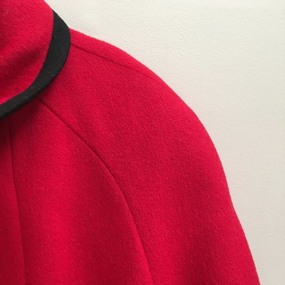 SOLD ELSEWHERE - 1950s/60s Vintage D'Allards 100% Wool + Black Trim Jacket/Coat - Picture 4 of 9